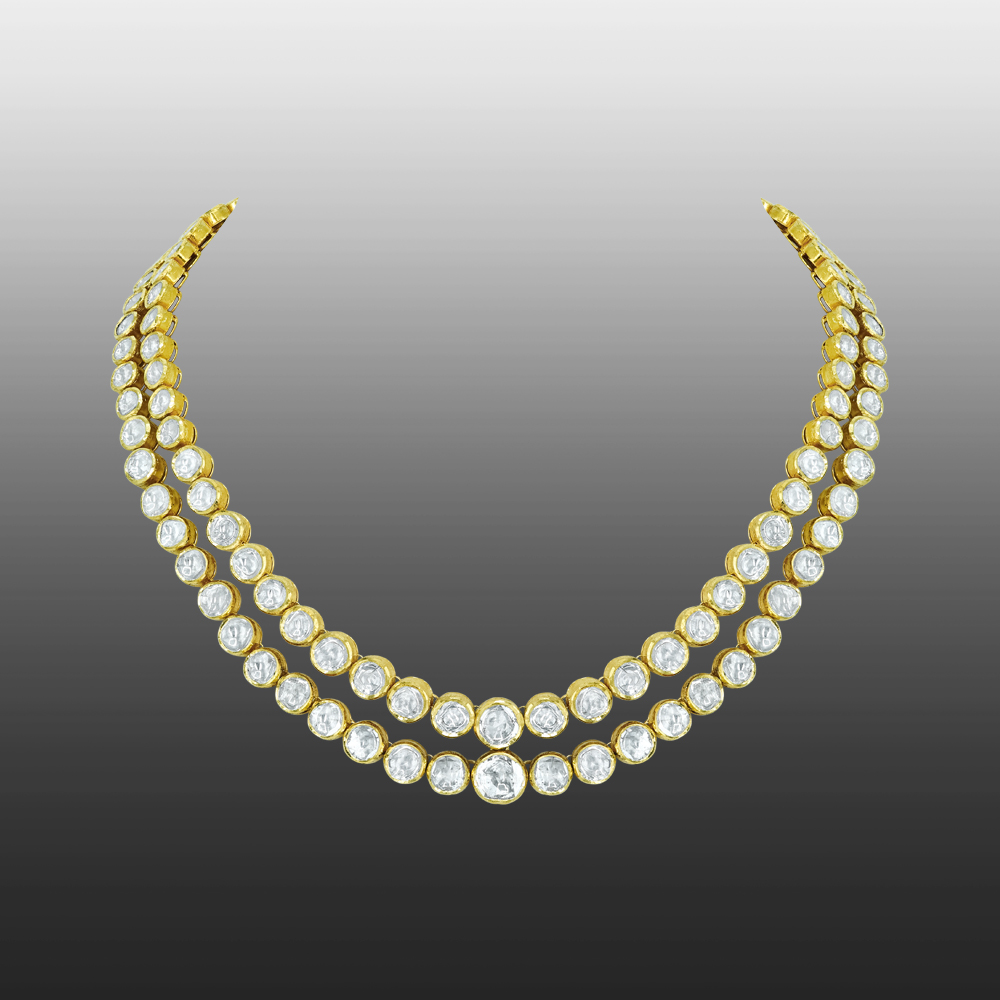 Double-layer Polki Necklace